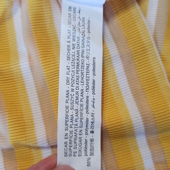 Nwt Zara Yellow Striped Maxi racerback Dress, Size S - Picture 12 of 13